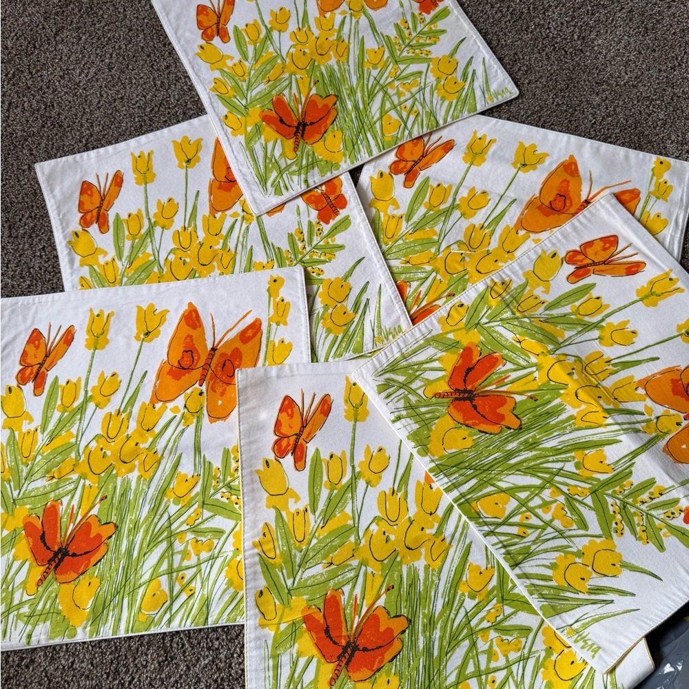 VTG RARE Vera Neumann placemat set 6